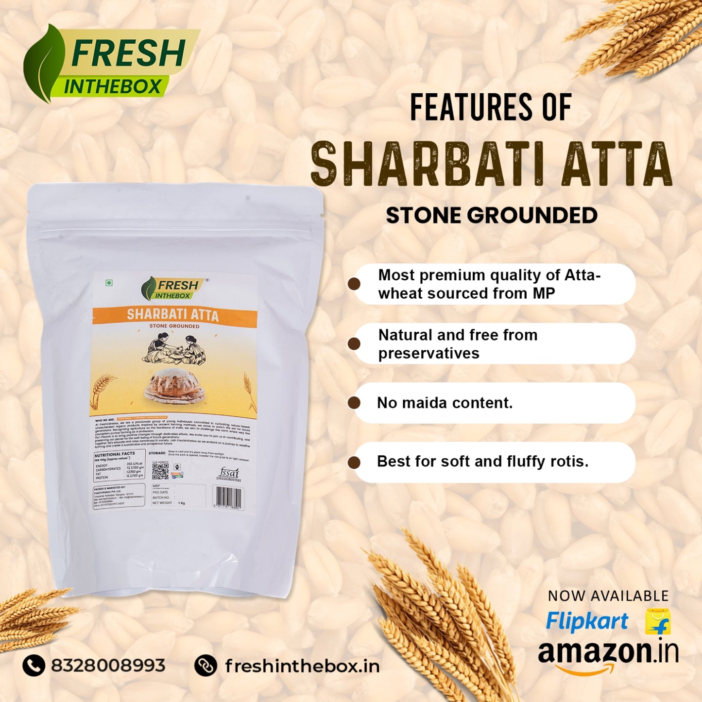 Sharbati Atta (Stone Grounded)